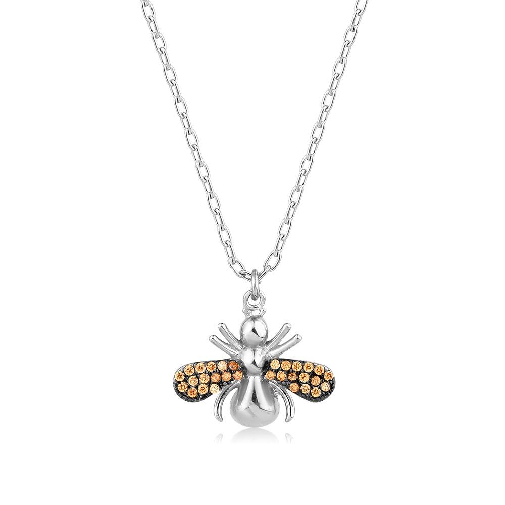 Arı Figürlü Gümüş Zincir Necklace - Luce Concept Jewels