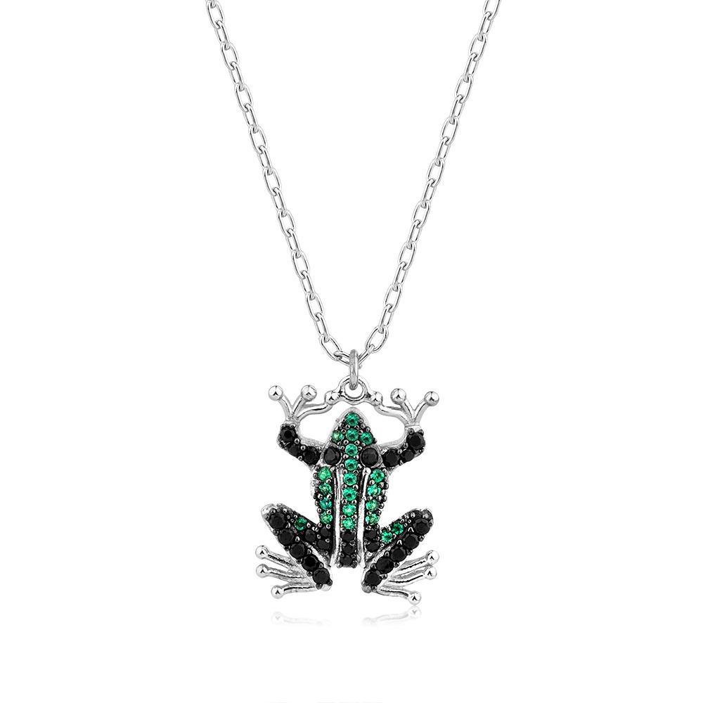 Kurbağa Figürlü Gümüş Zincir Necklace - Luce Concept Jewels